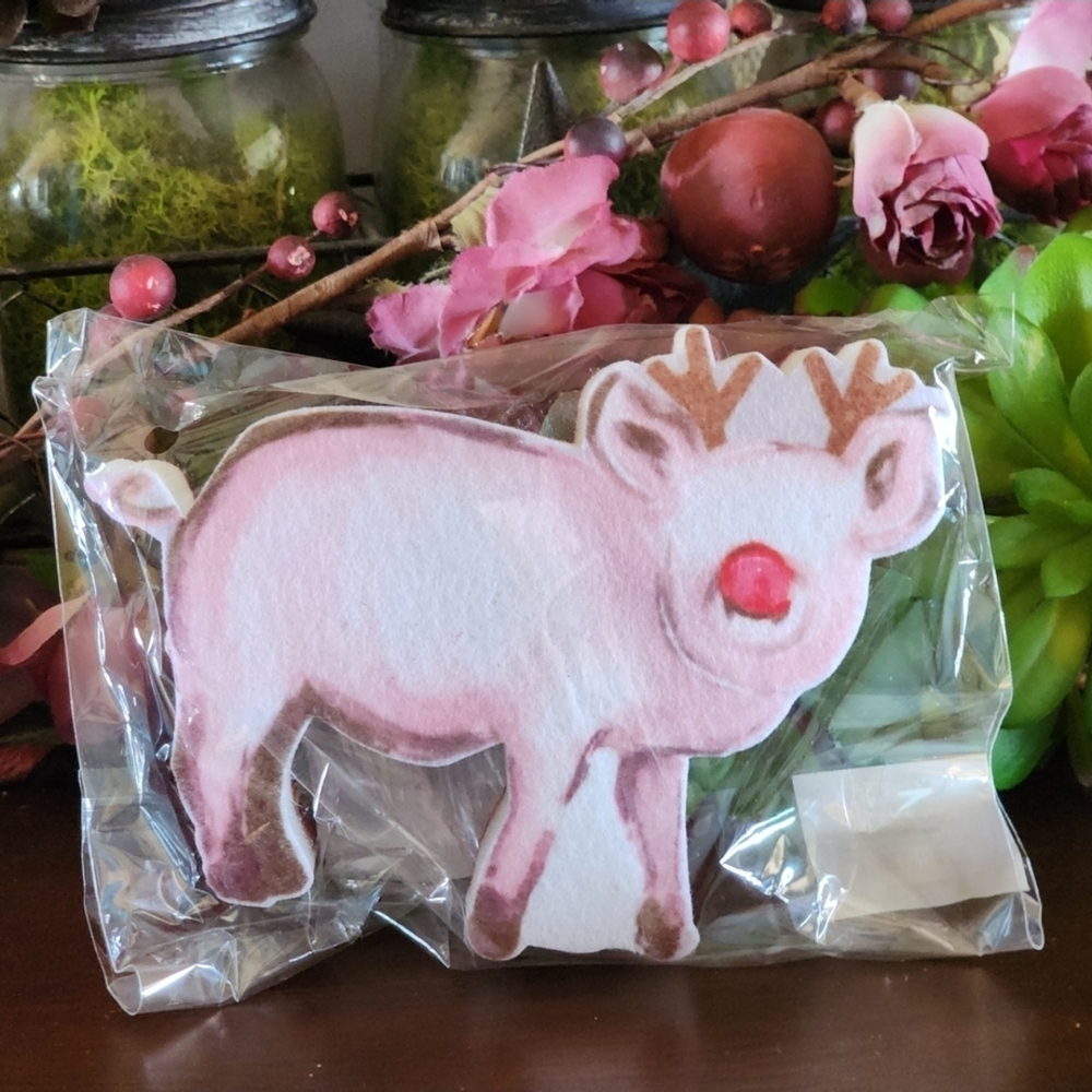 Mud Pie Farm Animal Kitchen Sponge Pig Holiday Novelty